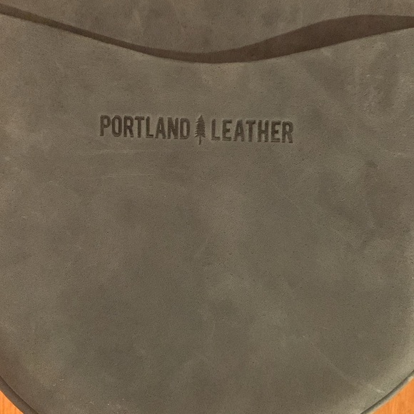 Portland Leather Round Crossbody Bag - Gray - Picture 3 of 6